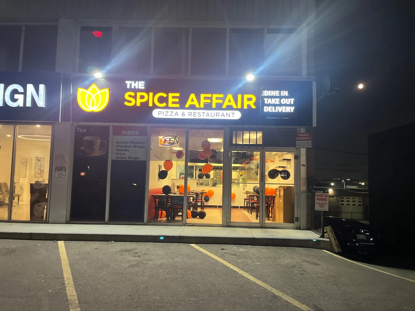 Signature Indian pizza and South Asian dishes at The Spice Affair in Calgary, AB